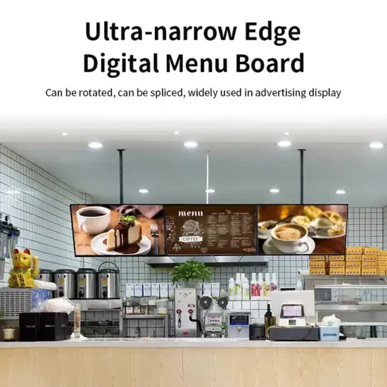 EmanFTC Signage Ceiling Mounted Digital Menu Board Menu Board Systems