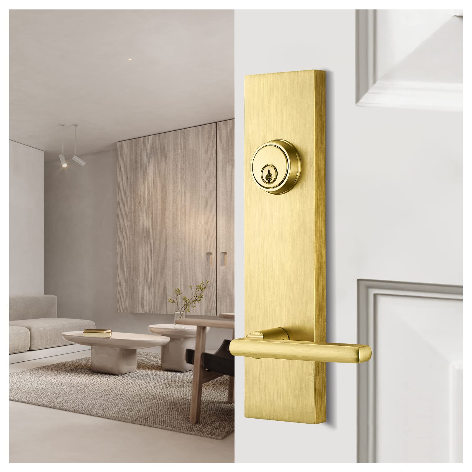M-Extra Brass Door Lock Set Door Locks