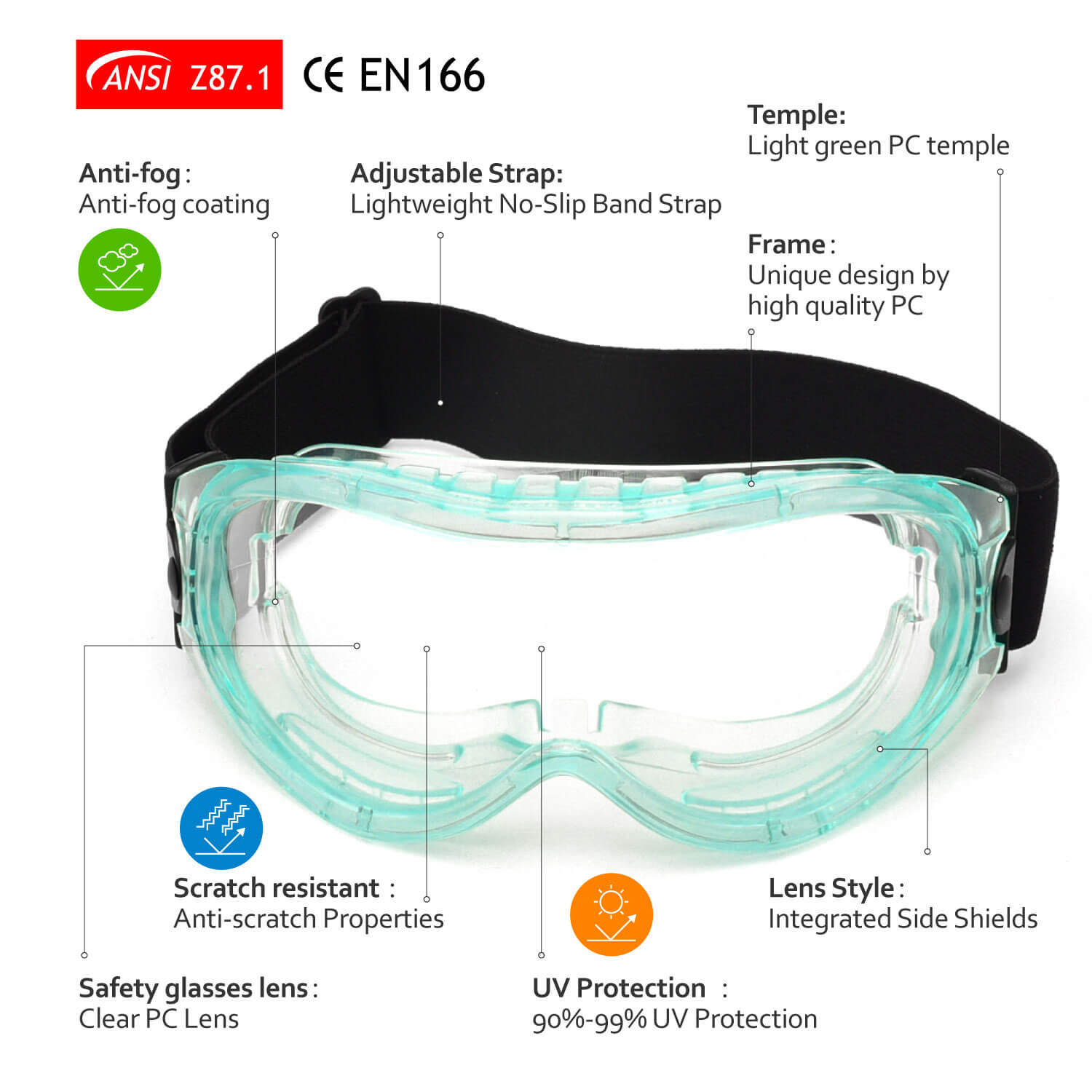 SUN Dust Proof Safety Goggles Safety Goggles