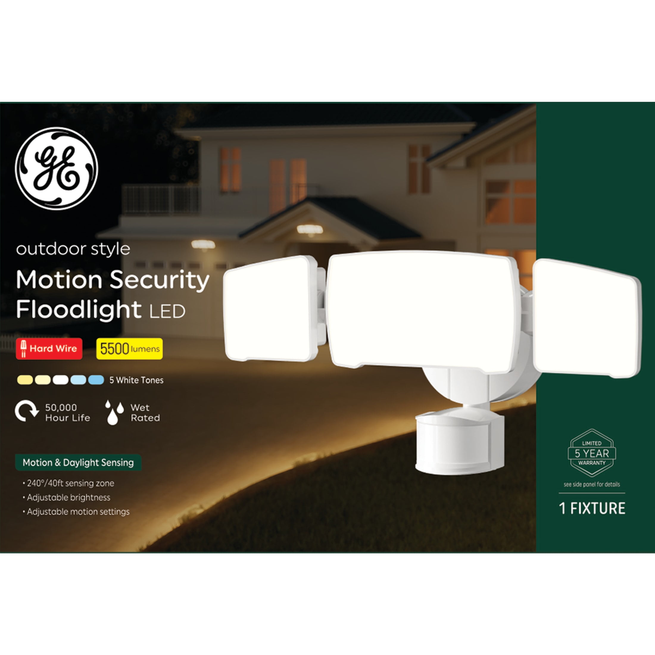 GE Security Sensor Flood Motion Sensor Security Lights