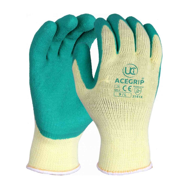 Showme Latex Coated Safety Gloves Rubber Coated Gloves