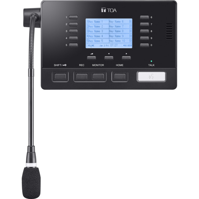 TOA Paging Microphone Console Paging Systems