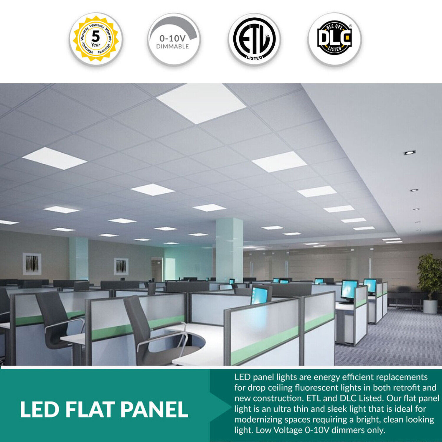FSL EcoGlow 2x2 Panel LED Panel Lights 2x2