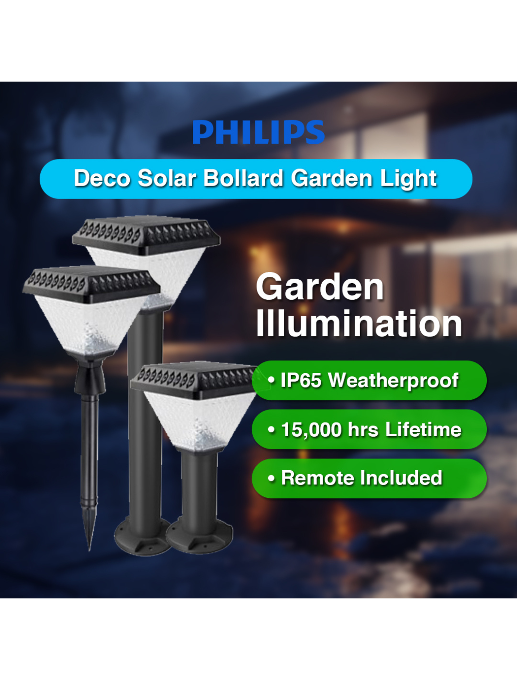 Philips Solar Bollard Light Solar Bollard Light