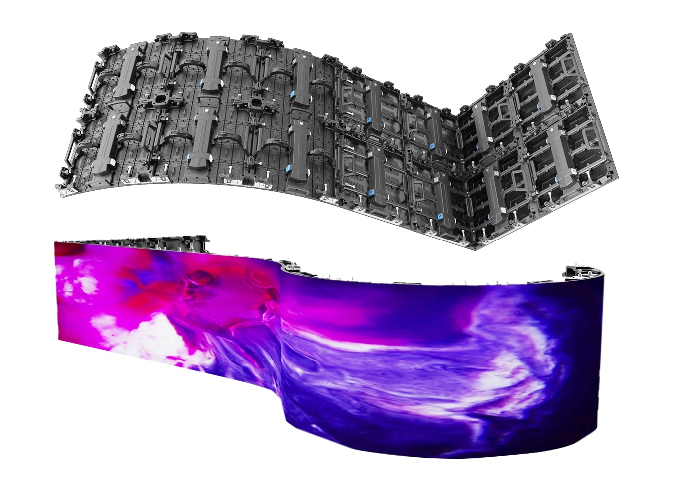 Unilumin Curved LED Video Wall Module LED Video Wall Cabinets