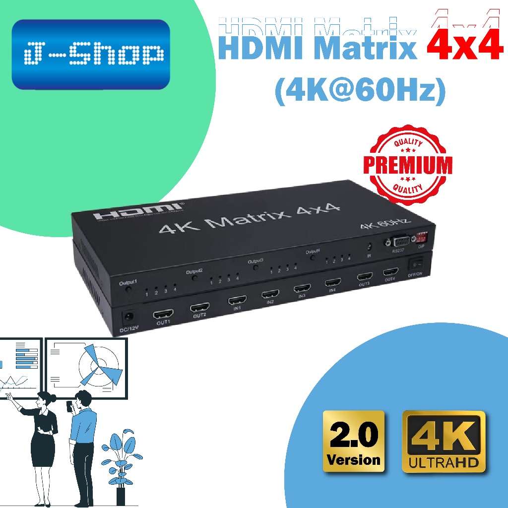 AV Access HDMI 4x4 Matrix Switcher Matrix Switchers