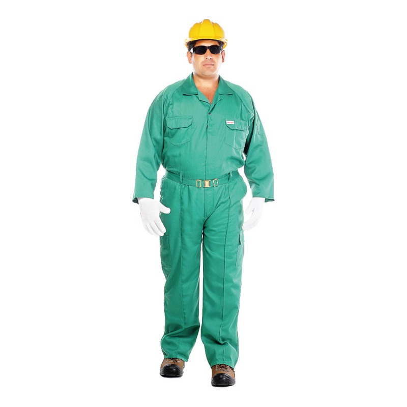 Vaultex 1GV 100% Twill Coverall Green Coveralls