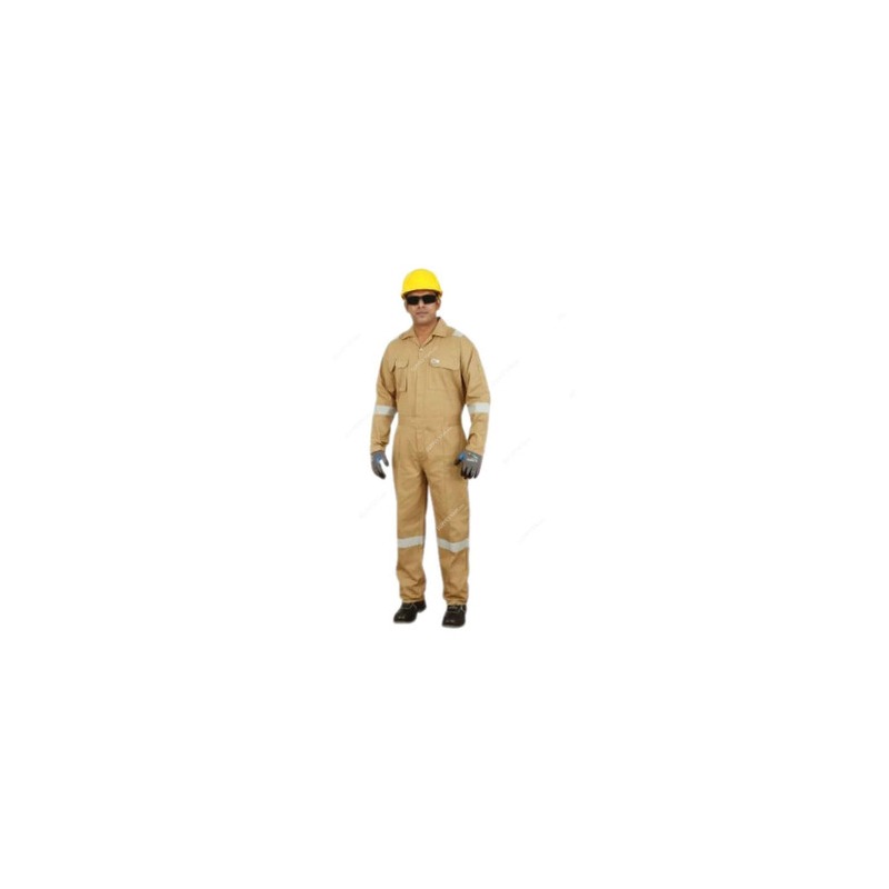 Vaultex ETD Reflective Coverall 100% Cotton 240 GSM Beige Coveralls
