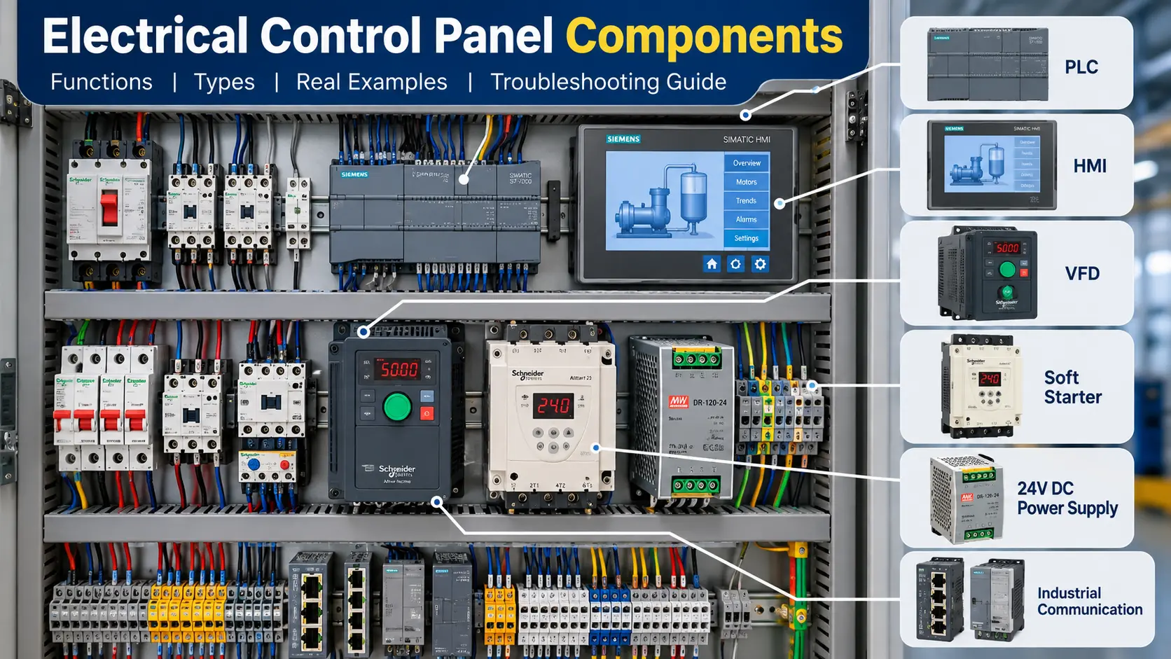 Electrical Control Panel Components: Functions, Types & Troubleshooting Guide